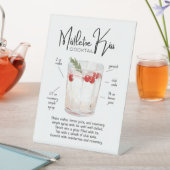 Signe De Table Mistletoe Kiss Holiday Cocktail Bar Sign (In SItu)