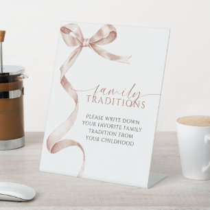 Signe De Table Mocha Bow Traditions Familiales Préférées Jeu
