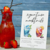 Signe De Table Mocktails été Blue Hawaiian Sangria