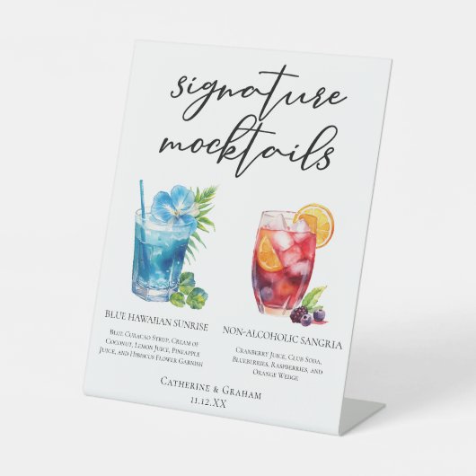 Signe De Table Mocktails été Blue Hawaiian Sangria (Recto)
