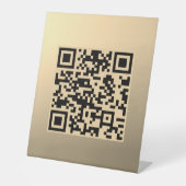 Signe De Table Modèle de code QR immédiatement modifiable | Or Fa (Recto)