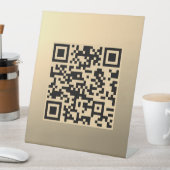 Signe De Table Modèle de code QR instantanément modifiable | Faux (In SItu)