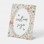 Signe De Table Modèle de connexion personnalisé fleur sauvage (Recto)