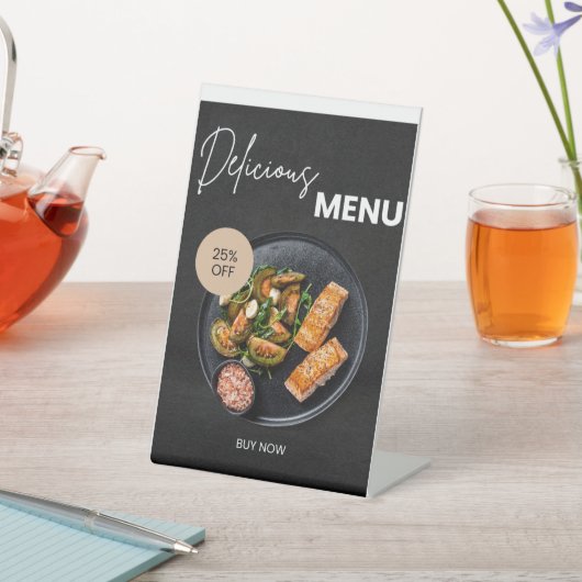 Signe De Table Modèle de menu de dîner pour mariage et événement (In SItu)