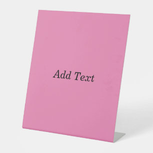 Signe De Table Modèle de texte personnalisable rose