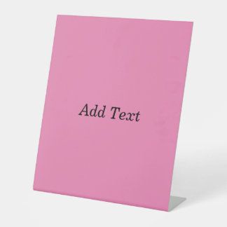 Signe De Table Modèle de texte personnalisable rose