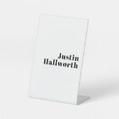 Signe De Table Modèle d'entreprise ou de nom minimal rétro modern (Recto)