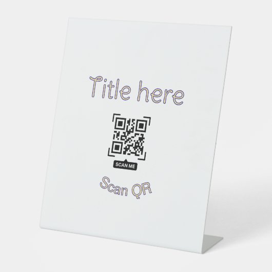 Signe De Table Modèle d'événement commercial avec scan simple de (Recto)