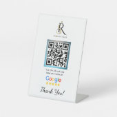 Signe De Table Modèle du socle de socle du compteur Google Review (Recto)