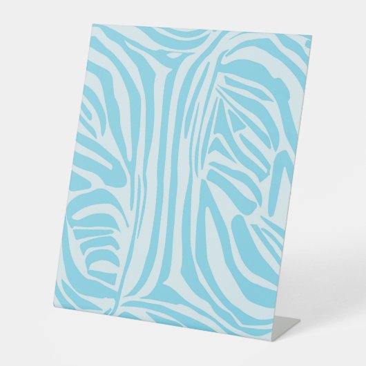 Signe De Table Modèle Zèbre Bleu (Recto)