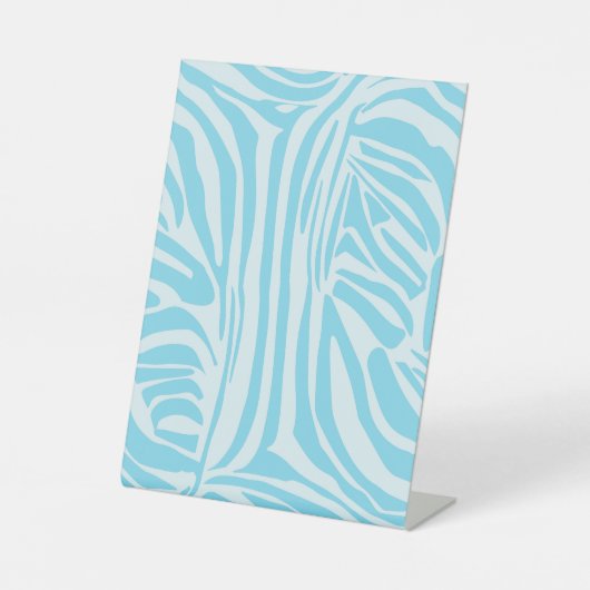 Signe De Table Modèle Zèbre Bleu (Recto)