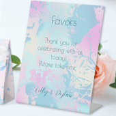 Signe De Table Modern Abstract Pastel Wedding Favors 
