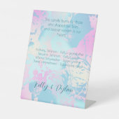 Signe De Table Modern Abstract Pastel Wedding In Memorial  (Recto)