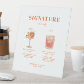Signe De Table Modern Bold Font His & Hers Drinks Wedding (In SItu)