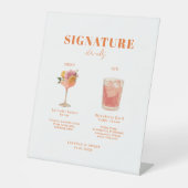 Signe De Table Modern Bold Font His & Hers Drinks Wedding (Recto)