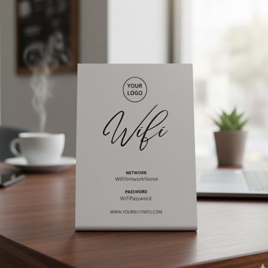 Signe De Table Modern Business Wifi Password Welcome