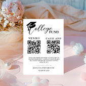 Signe De Table Modern College Fund Fonds High School Code QR