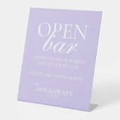 Signe De Table Modern Elegant Lavender Open Bar Wedding (Recto)