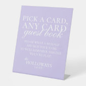 Signe De Table Modern Elegant Lavender Playing Card Guest Book (Recto)