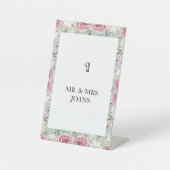 Signe De Table Modern floral wedding Table card (Recto)