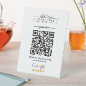 Signe De Table Modern Google Reviews Business Link QR Code   (In SItu)