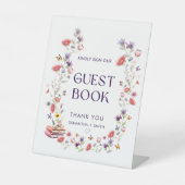 Signe De Table Modern Lavender Wildflower Guest Book (Recto)