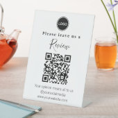Signe De Table Modern Leave us a review QR code (In SItu)