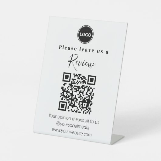 Signe De Table Modern Leave us a review QR code (Recto)