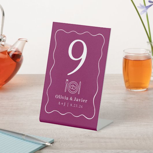 Signe De Table Modern Minimal Simple Wedding Table Numbers (In SItu)