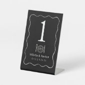 Signe De Table Modern Minimal Simple Wedding Table Numbers (Recto)