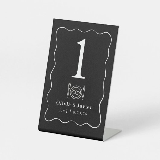 Signe De Table Modern Minimal Simple Wedding Table Numbers (Recto)