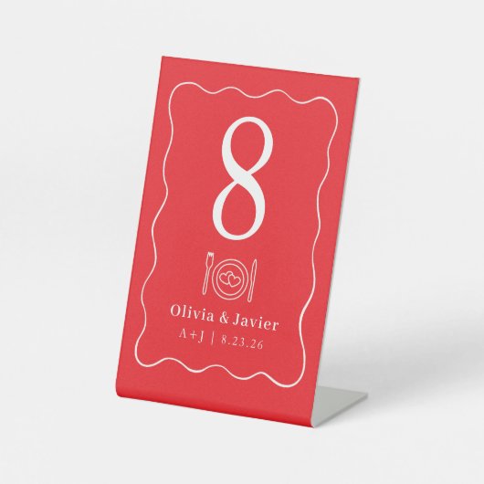 Signe De Table Modern Minimal Simple Wedding Table Numbers (Recto)