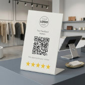 Signe De Table Modern Minimalist QR Code Customer Feedback