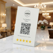 Signe De Table Modern Minimalist QR Code Customer Feedback