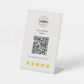 Signe De Table Modern Minimalist QR Code Customer Feedback (Recto)