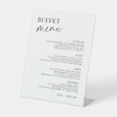Signe De Table Modern Minimalist Wedding Buffet Menu (Recto)