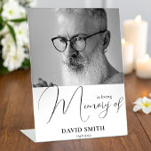 Signe De Table Modern Minimalist With Photo In Loving Memory