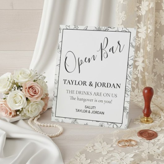 Signe De Table Modern Open Bar | Minimalist Botanical