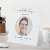 Signe De Table Modern Photo Celebration Of Life (In SItu)