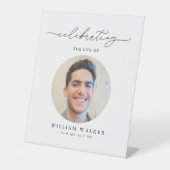 Signe De Table Modern Photo Celebration Of Life (Recto)