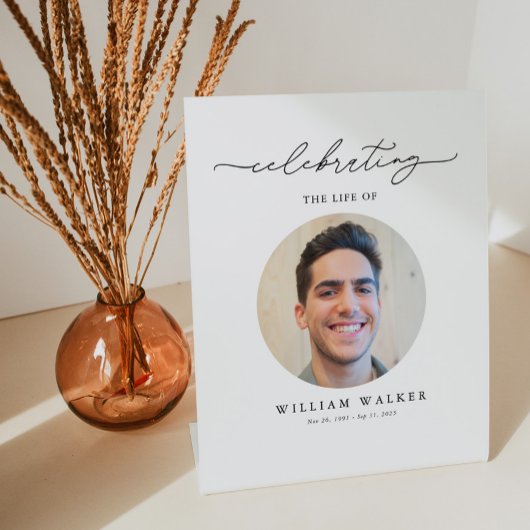 Signe De Table Modern Photo Celebration Of Life