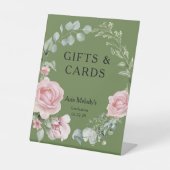 Signe De Table Modern Pink Roses Script Graduation Gifts & Cards (Recto)