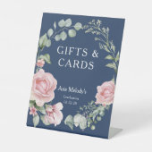 Signe De Table Modern Pink Roses Script Graduation Gifts & Cards (Recto)