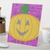 Signe De Table Modern Pumpkin Pedestal Sign (In SItu)
