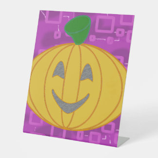 Signe De Table Modern Pumpkin Pedestal Sign