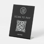Signe De Table Modern QR Code Payment Sign For Small Business (Recto)