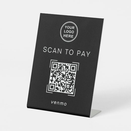 Signe De Table Modern QR Code Payment Sign For Small Business (Recto)
