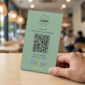 Signe De Table Modern Sage Green Minimalist QR Code Review