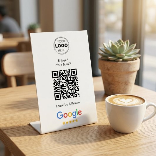 Signe De Table Modern Scan To Review Google QR Code Feedback