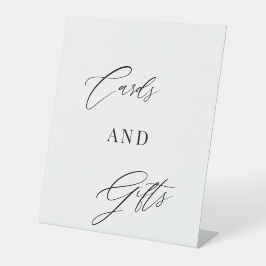 Signe De Table Modern Script | Cards & Gifts Wedding Tabletop (Recto)